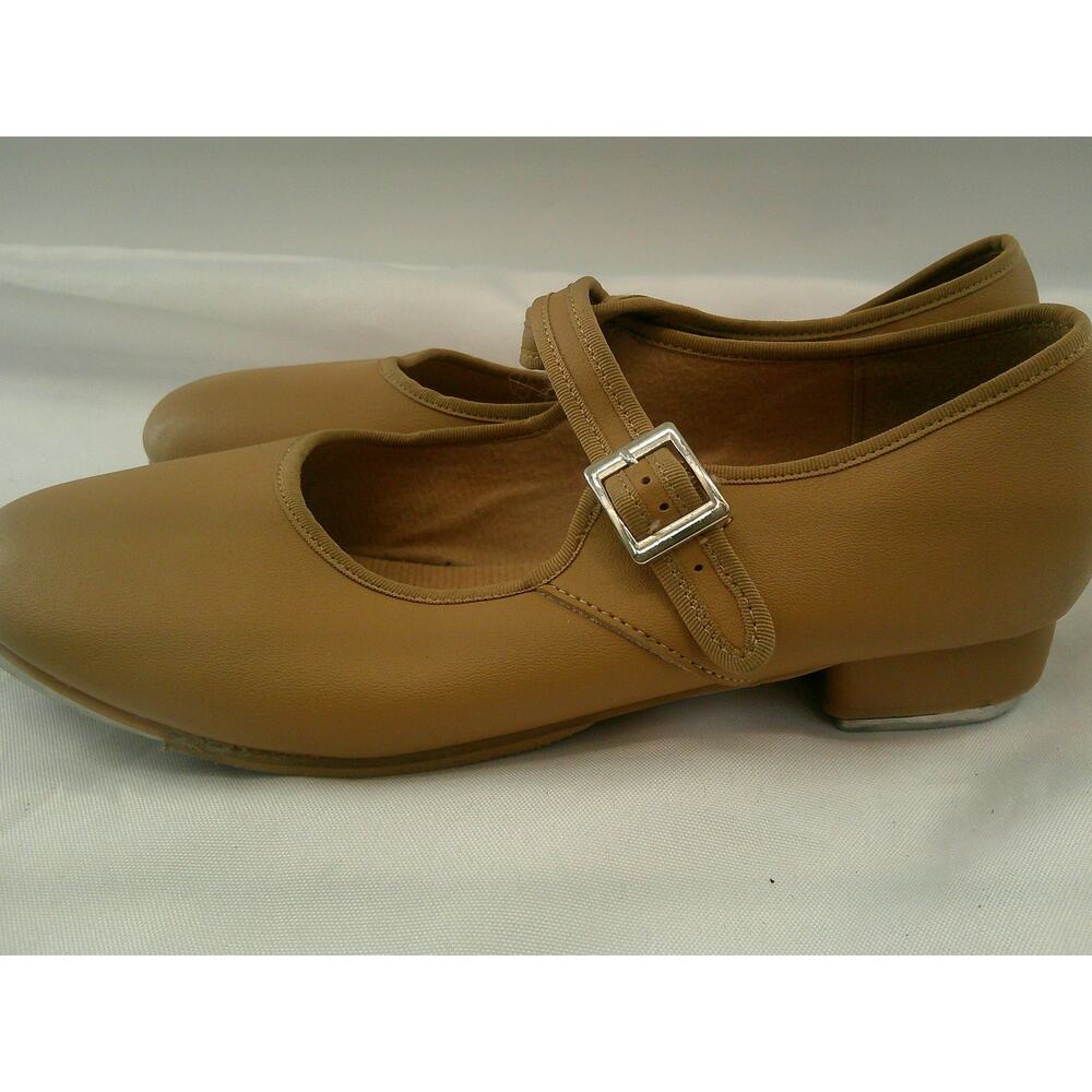 Dance Tap Shoes Capezio Adult 8M Tan Mary Jane Buckles